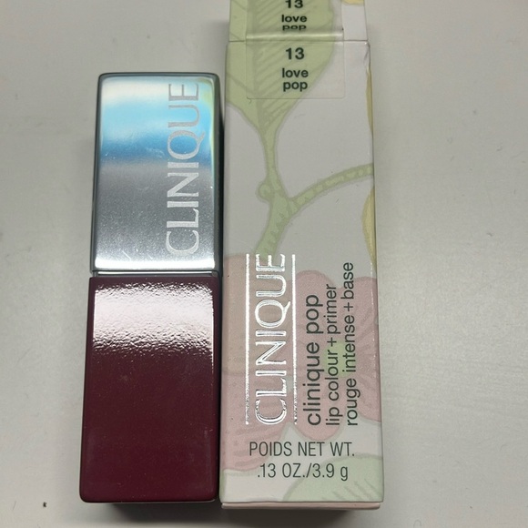 CLINIQUE ~ POP LIP COLOUR + PRIMER ~ 13 Love Pop~ Full Size New In Box - Picture 2 of 3